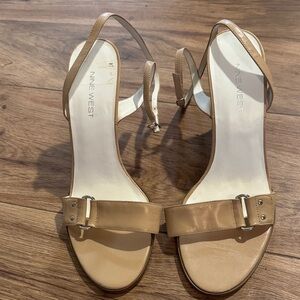 Nine West Beige Strap Sandals